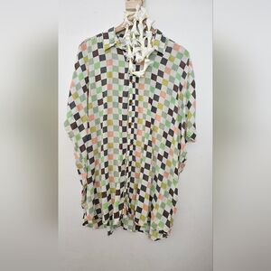 Acacia Swimwear Multicolor Checkered Shirt